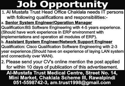 AL-Mustafa Trust Latest Jobs